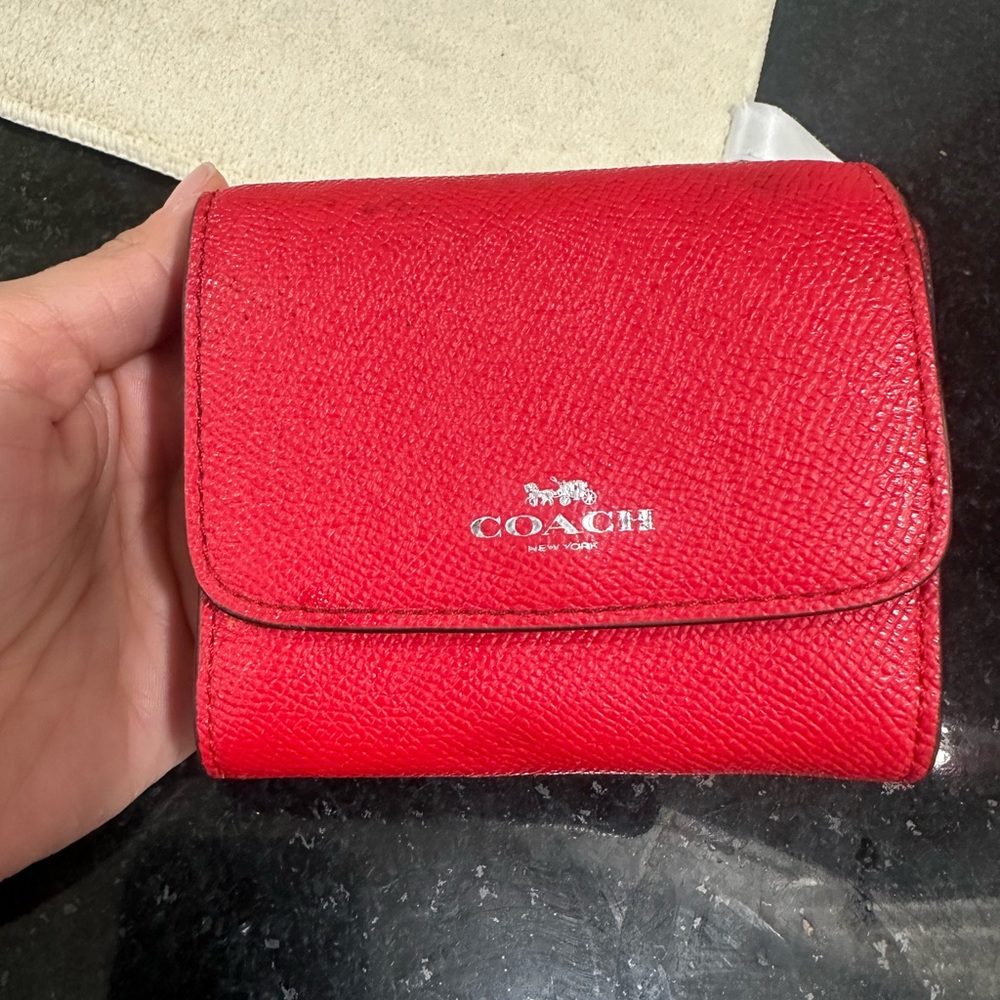 Cherry red coach wallet